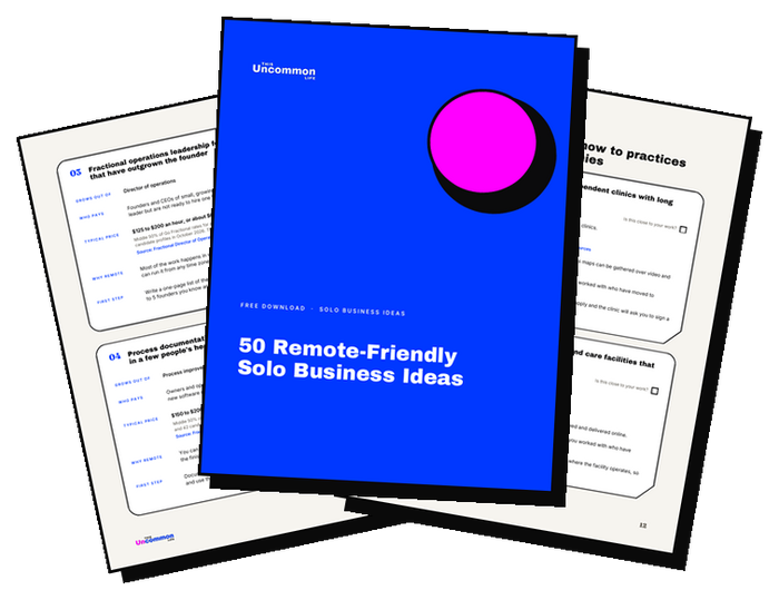 Pages from 50 Remote-Friendly Solo Business Ideas